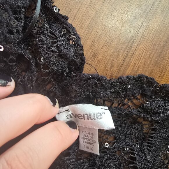 Women's Black Sequin Shaw Size 14/16 - Picture 3 of 5